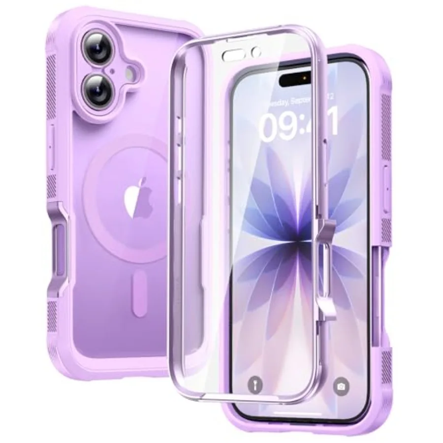 

Magnetic Designed for iPhone 17 Case Full Body Bumper, [Compatible with MagSafe] Military Drop Proof Cover with Built-in Touch