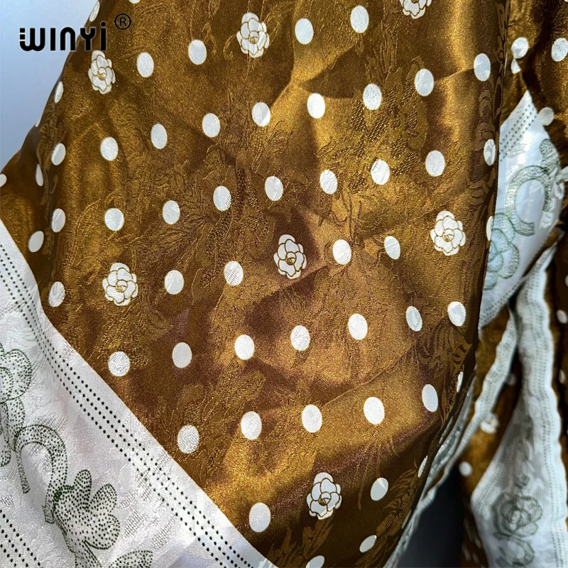 WINYI África boho estampado kimonos vestidos largos para mujer cárdigans trajes de playa caftán playa cubrir vestido de fiesta maxi abrigo