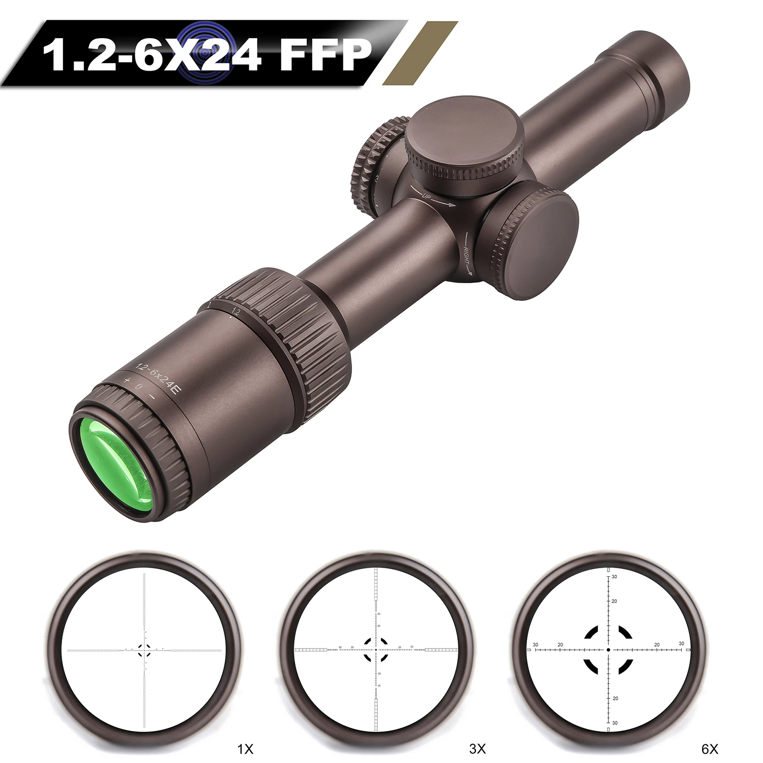 Imagem -04 - Lunetas para Caça ir Ffp Tactical Riflescope Spotting Hunting Optical Rifle Scope Colimador Airgun Airsoft Sight com Luz 26x24 Luneta Ffp