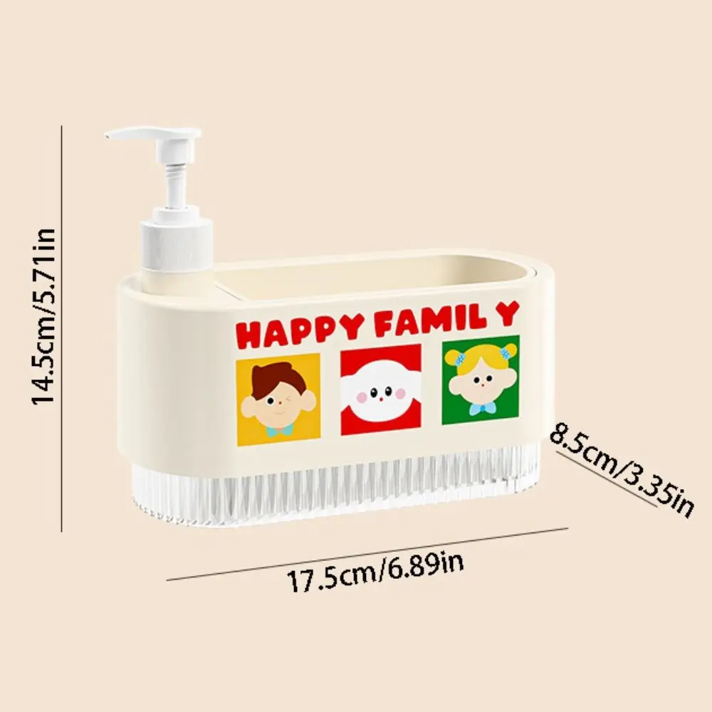 2-in-1 Kitchen Hand Soap Dispenser Refillable Leak-Proof Liquid Soap Container Detachable with Sponge Sponge Holder Dish Washing
