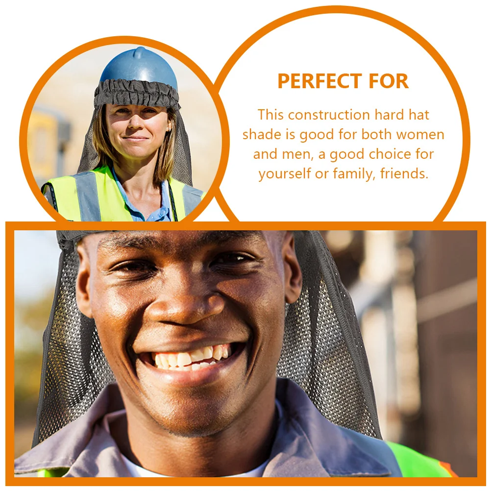 

2pcs Reflective Cover Sun Visor for Construction Site Hard Hat Accessories Neck Protector Lightweight Foldable Breathable Shade