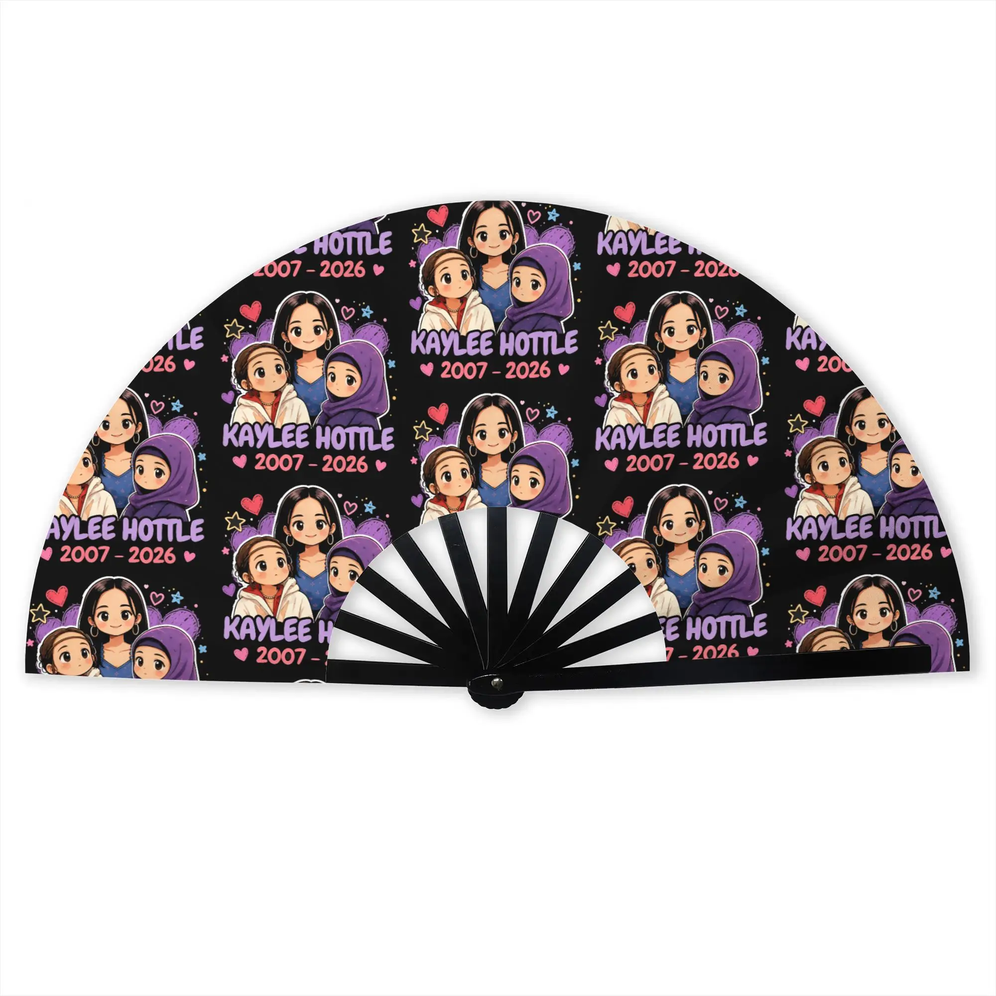 Custom Kaylee Hottle Actor Hand Fan Promotional Gift Party Brave Durable Folding Fans Novelty Bulk Pack Fan