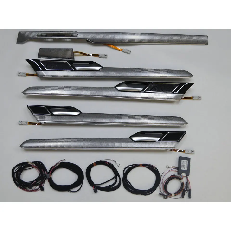 Metal silver instrument panel Four-door multi-color ambient light interior panel for B8 8.5