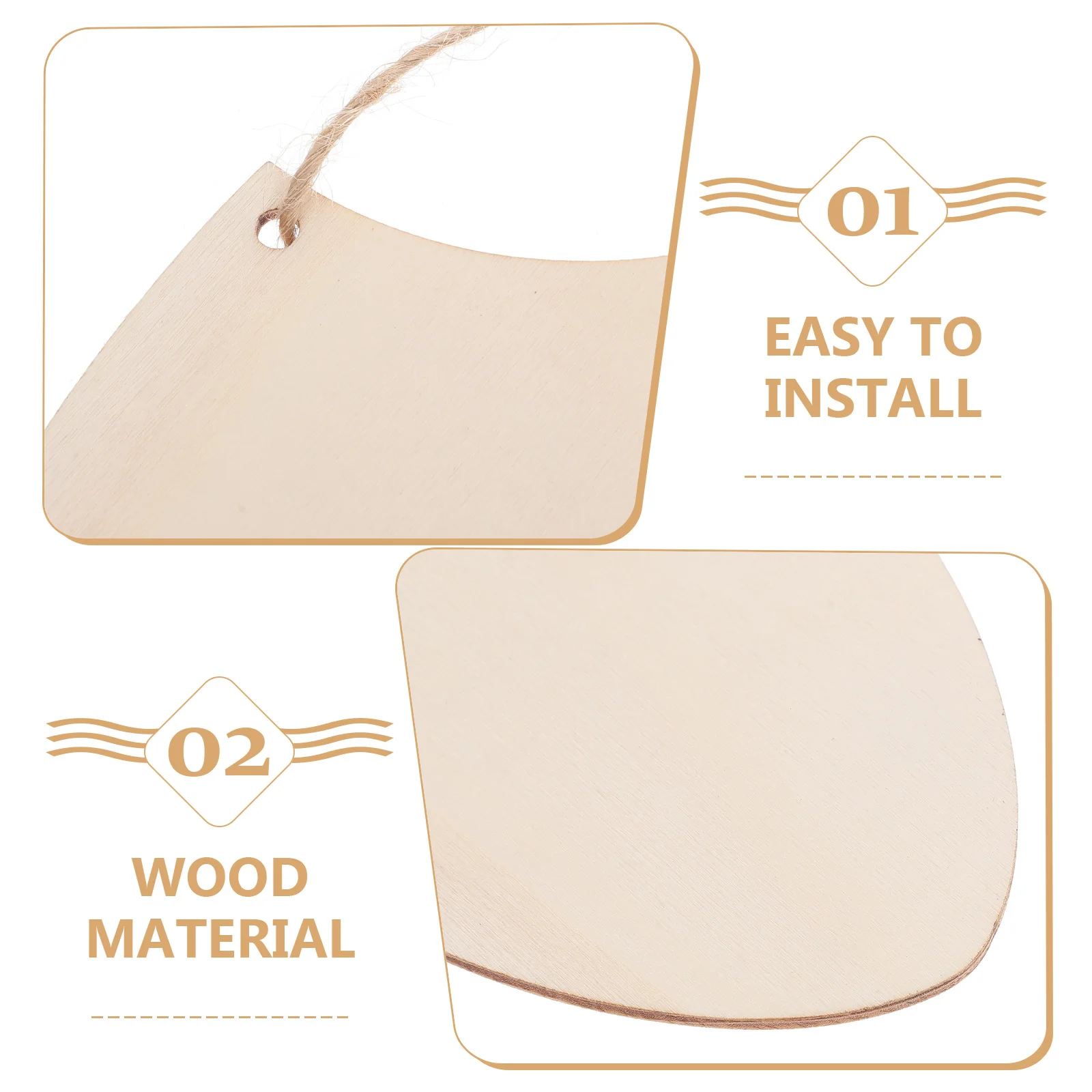 

30pcs Handmade Wooden Shield Cutouts Unfinished Diy Craft Shapes For Home Decor Holiday Ornament Wood Sign Hanging Plaque