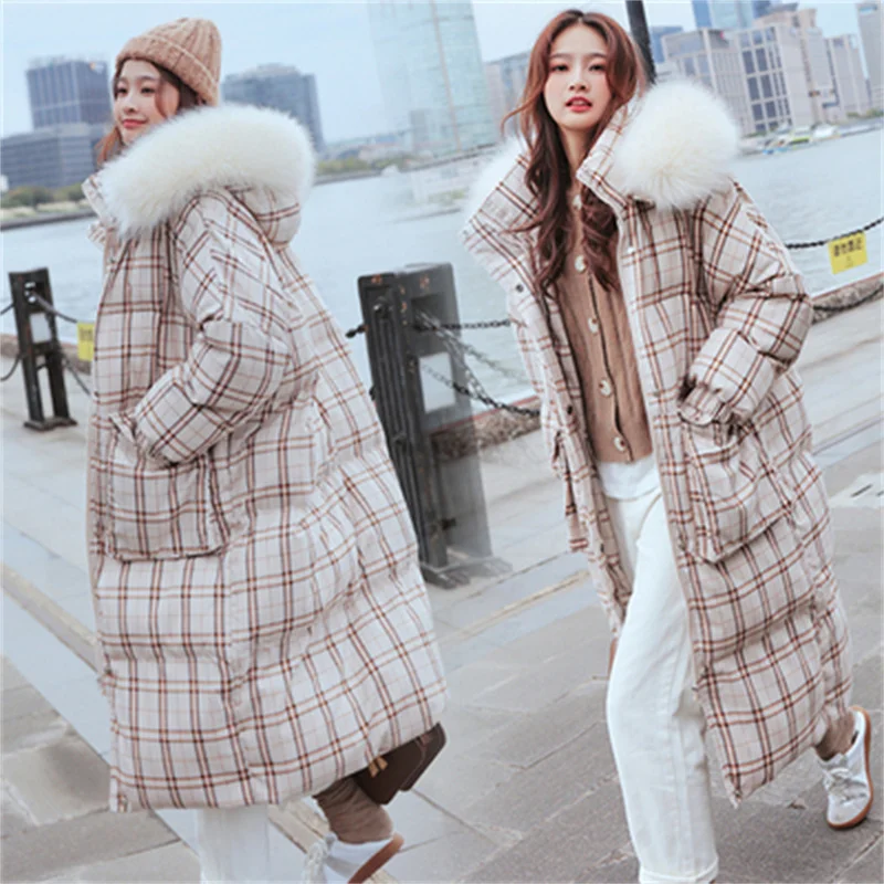 Shen Yidu 2022 Winter New Female Clothing Winter Fashion All-match Boutique Korean Version of the Warm Plaid Cotton Coat 7990 X5