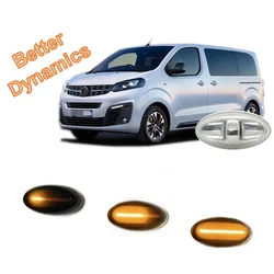 다이나믹 LED 표시기 사이드 마커 신호, Opel Vauxhall Zafira Life Vivaro C Combo X19 2018 2019 2020 2021 2022 2023