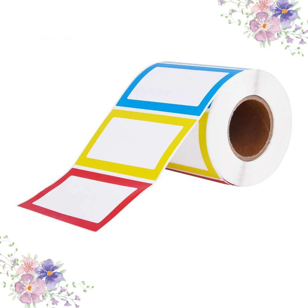

150Pcs Classification Mark Sticker Colorful Name Label Stickers Self-Adhesive Write-on Labels for Classroom Book Dvd