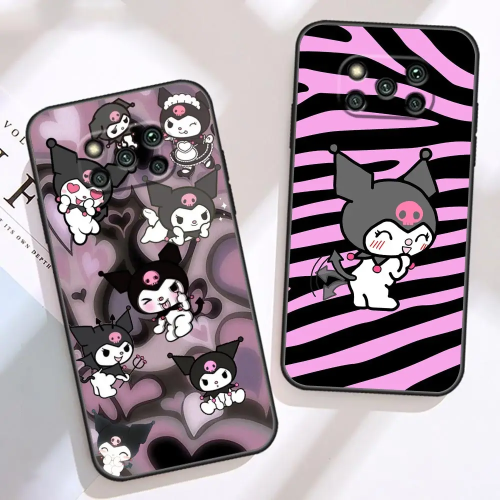 Case For Xiaomi Poco X5 X4 X3 M5 M4 M3 F5 F4 F3 GT Pro NFC 5G 4G Black Shark 5 Mix 3 2S 2 4 Case Funda Cartoon S-Sanrio K-Kuromi