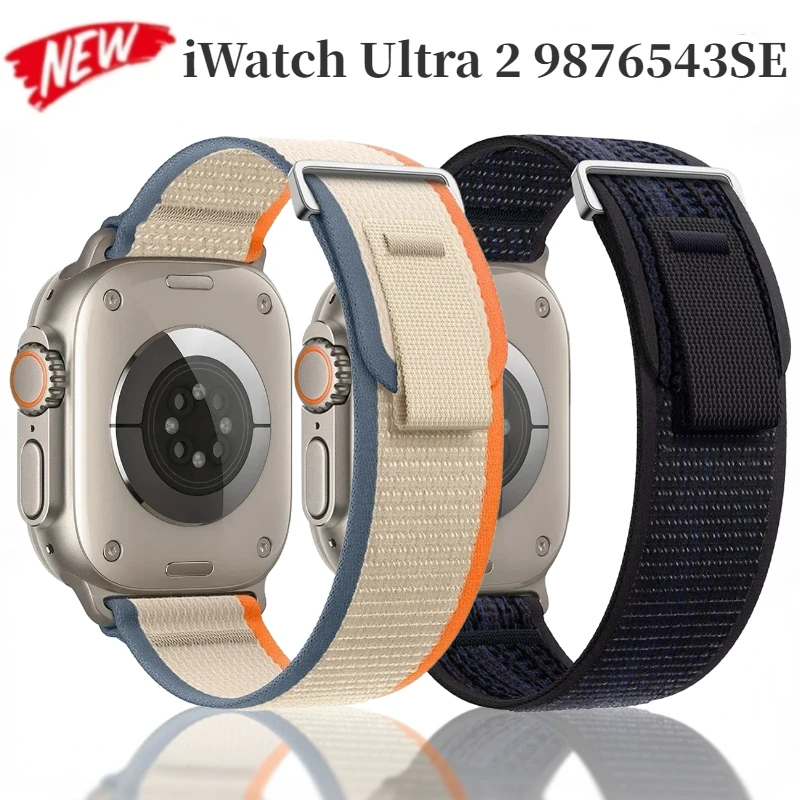 Trail Armband für Apple Watch Ultra 2 49mm 10 9 8 7 46mm 45mm 41mm Nylon Armband für iwatch Serie 6 5 4 3 se/2 44mm 40mm 42mm