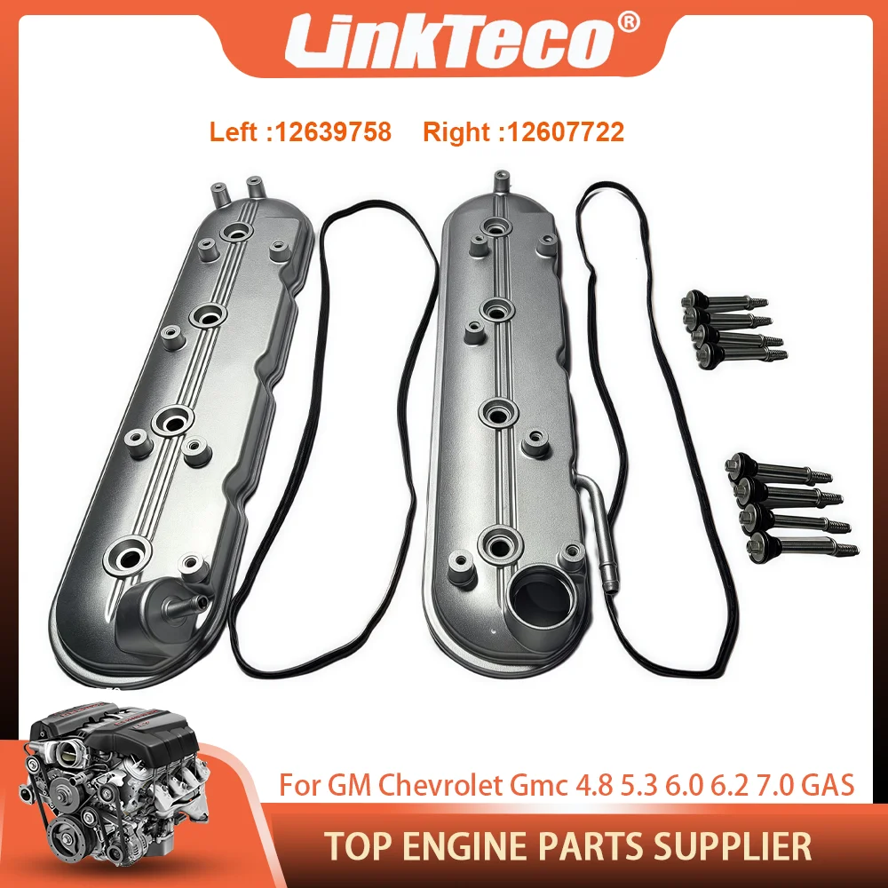 Engine Valve Cover Kit Fit GM Ecotec LS 4.8 5.3 6.0 6.2 GAS For 09-20 Chevrolet GMC Pontiac Cadillac Hummer 12637684 12639758
