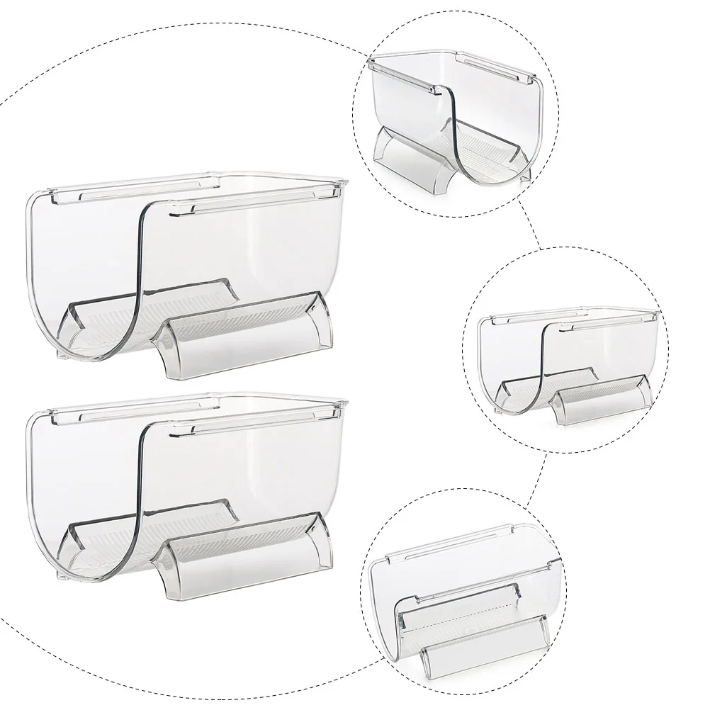 2 Pcs Drawer Rack Fridge Bottle Clear Water Bottles Holder Stackable Racks Organizer Bins