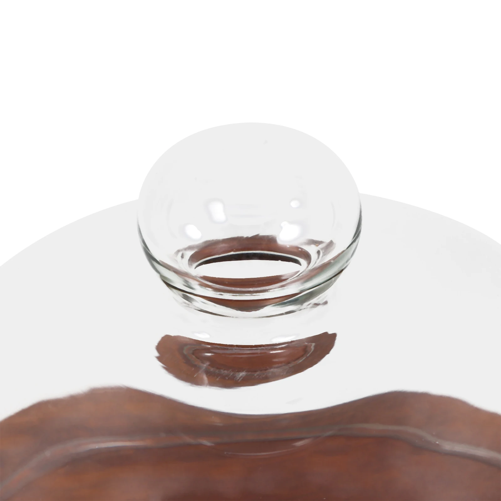 

1pc Wooden Cake Tray With Dome Clear Glass Dessert Display Stand For Wedding Party Birthday Snack Storage Serving Tray