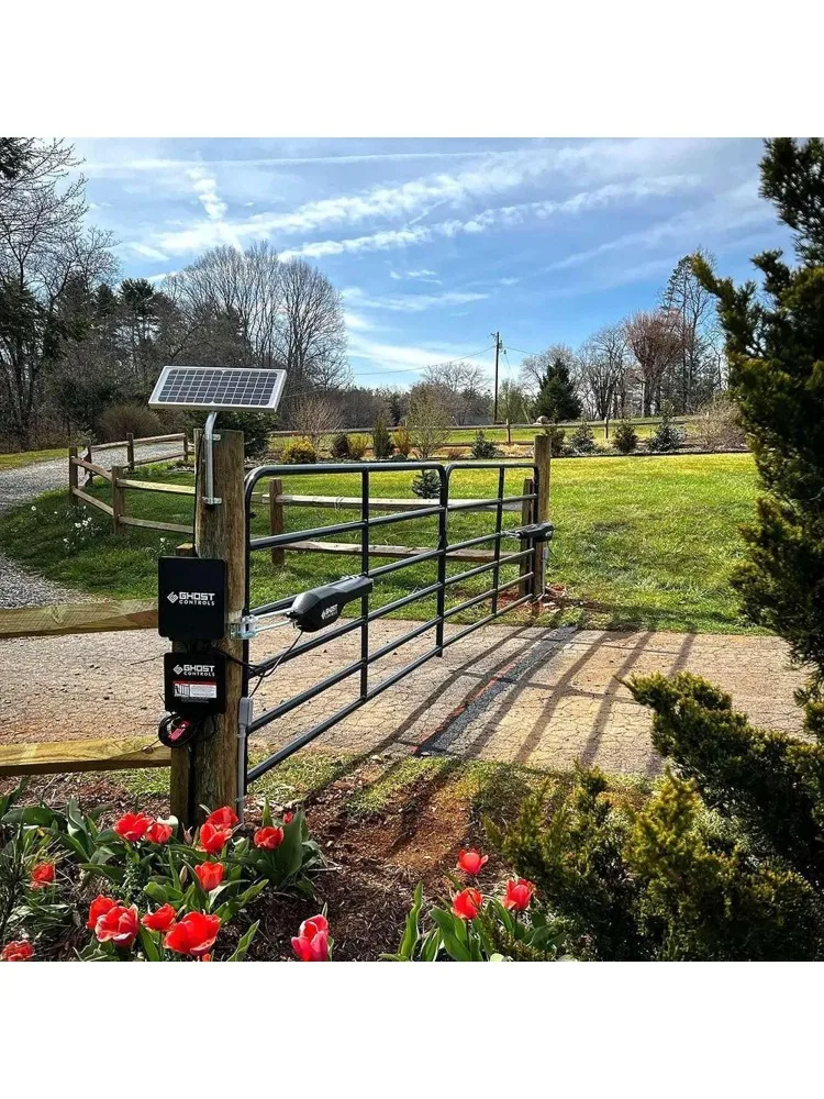 Heavy-Duty Solar Automatic Gate Opener Kit for Driveway Swing Gates with Long-Range Solar Gate Opener Remote - Model TSS1XP