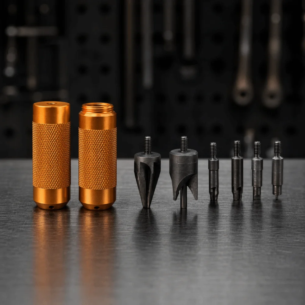 Anti Slip Handle Case Prep Multitool Internal External Reamers Golden Case Chamfer Deburring Tool Pocket Reamers Preprocessing