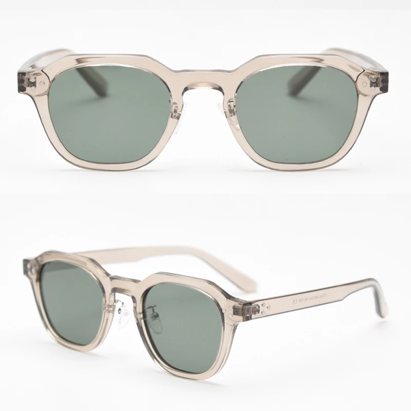 Peekaboo Retro-Sonnenbrille im koreanischen Stil für Damen, TR90-Rahmen, Polygon-polarisierte Sonnenbrille, UV400, männlich, grün, braun, 2023, Sommer – Detail 13