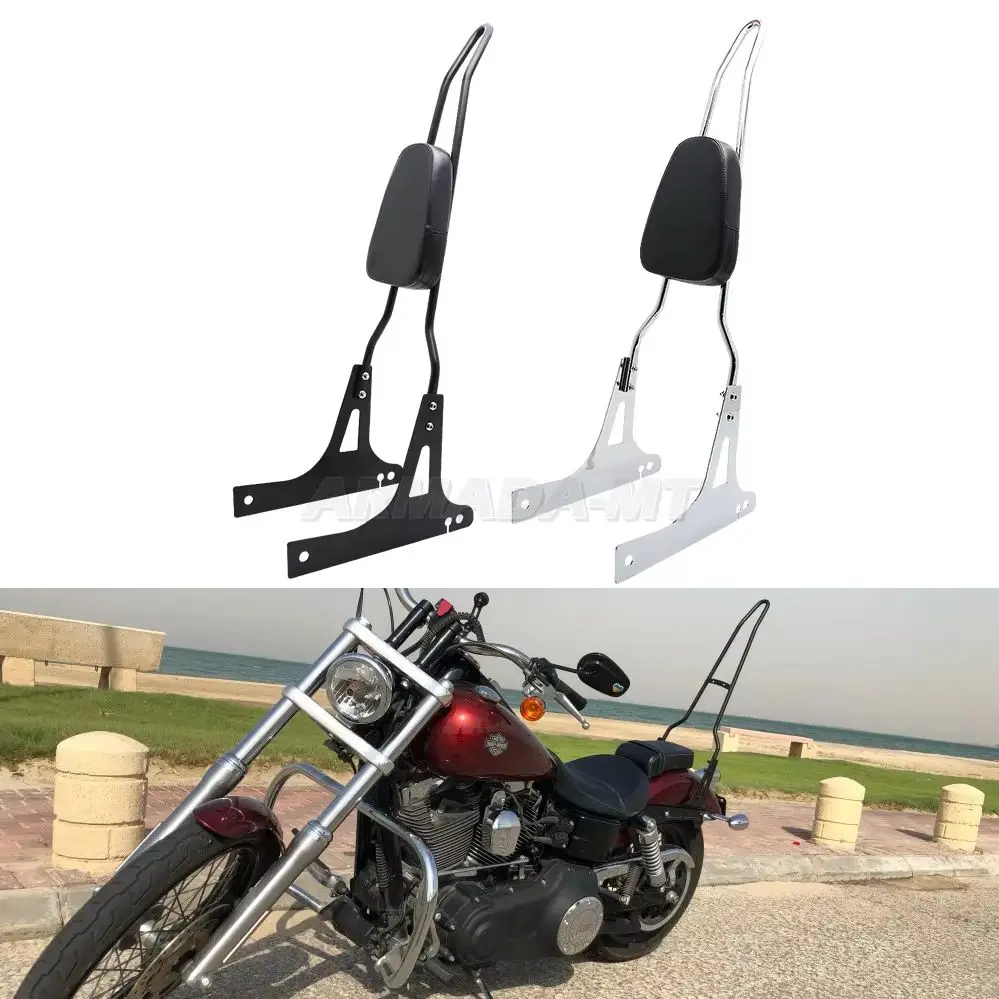 

Motorcycle Tall Top Bow Spike Backrest Sissy Bar For Harley Dyna Street Bob FXDB Super Wide Glide Low Rider FAT BOB 2006-2017