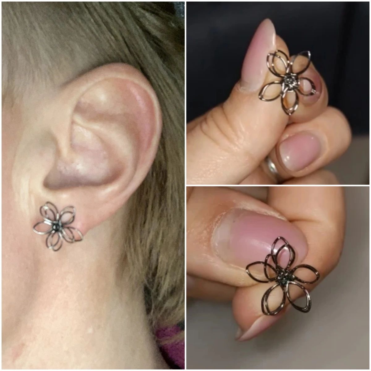 Hollow Out Metal Flower Stud Earrings for Women Simple Golden Color Black Trendy Earrings Vintage Jewelry Gift Accessories