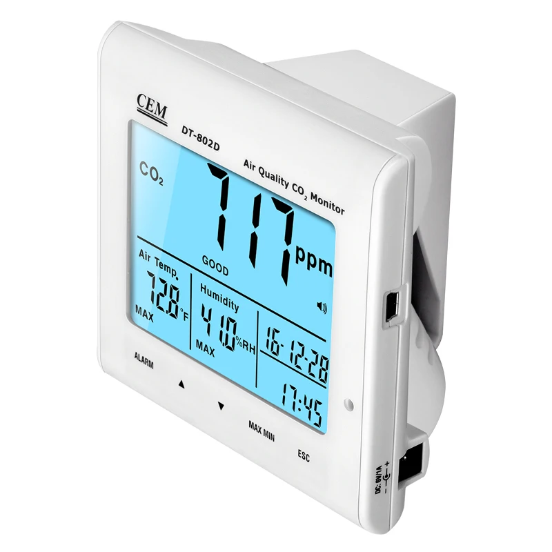 CEM DT-802D Desktop Indoor Air Quality CO2 Monitors Detector Carbon Dioxide Meter
