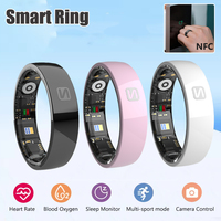 NFC Smart Ring Multifunction 5ATM Waterproof Ceramic Sports Ring Heart Rate Blood Oxygen Monitoring Sleep Monitor Men Women Ring