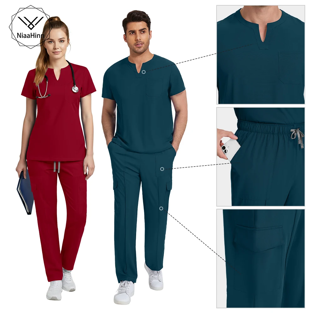 uniforme-medico-niaahinn-para-enfermeiros-macio-e-respiravel-conjunto-de-scrubs-cirurgicos-masculinos-roupas-de-trabalho-para-clinicas-veterinarias-tops-e-calcas-unissex