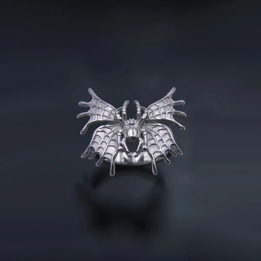 Hip Hop Rock Butterfly Spider Angel Wings Skull Bone Rings for Men Women Party Club Bar Dancing Punk Cool Skeleton Animal Ring