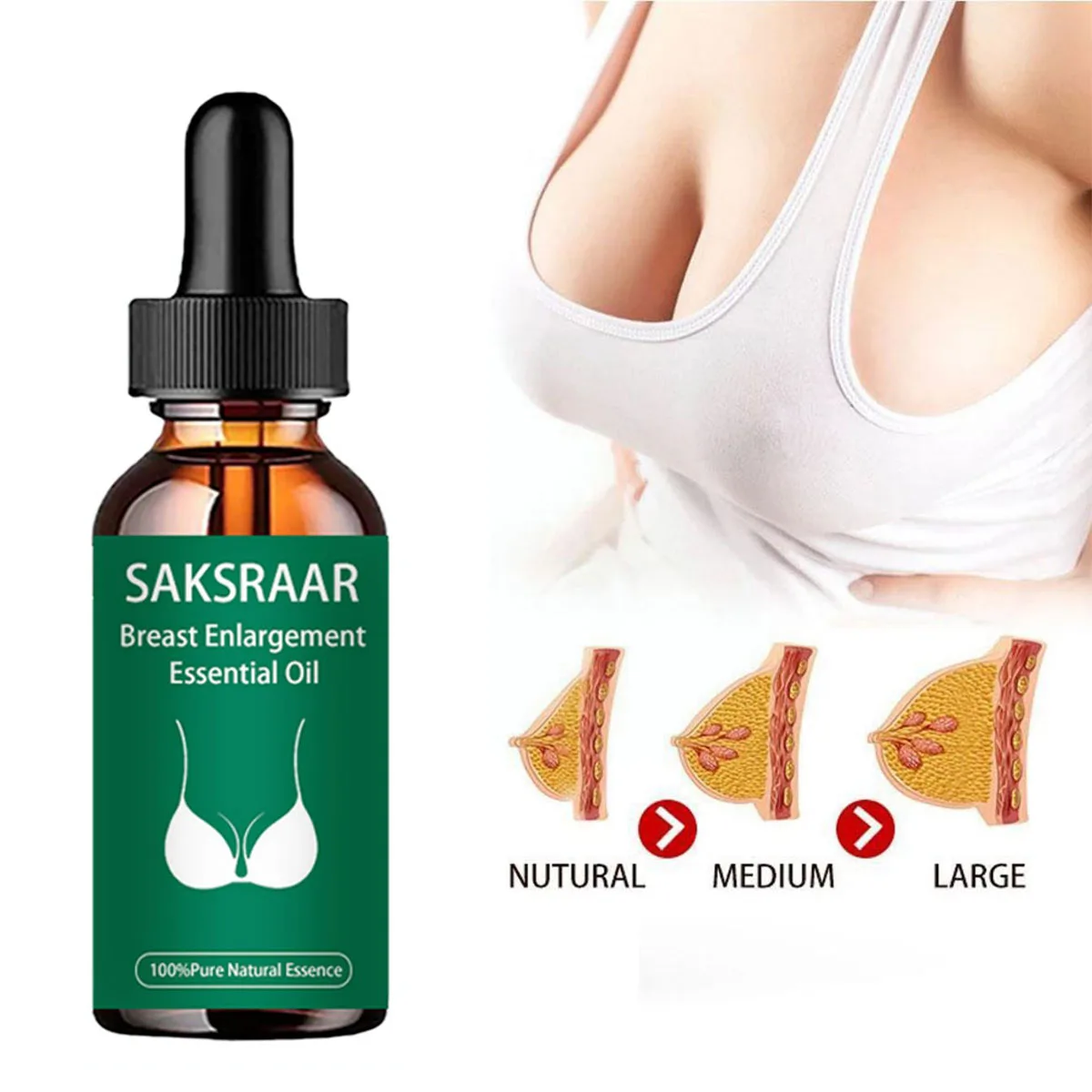 100%Pure naturaI breast  enlargement essential oil