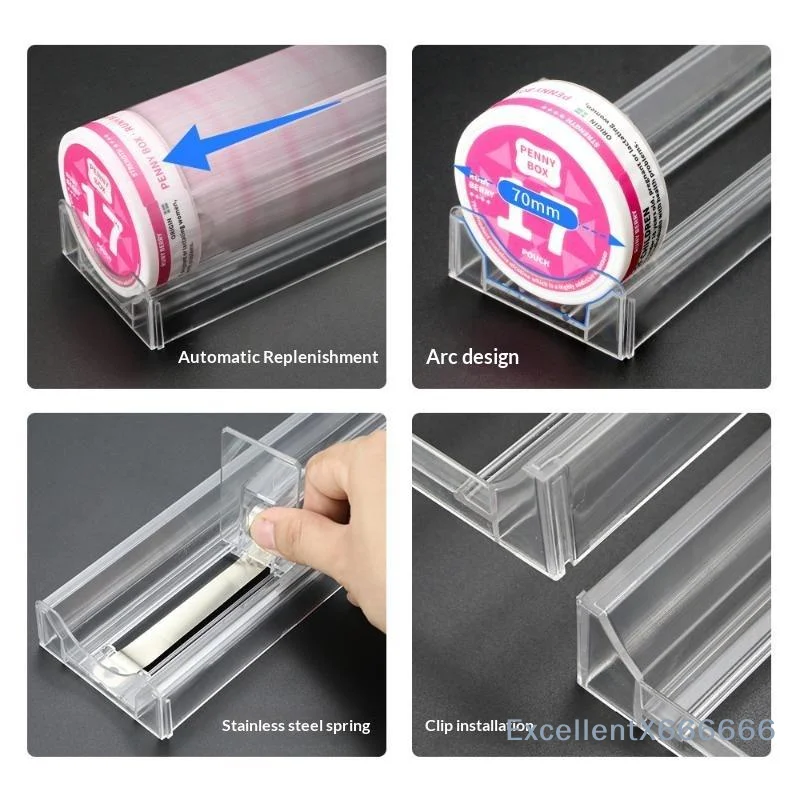Self-Replenishing Lip Cigarette Storage Rack Non-Slip Base Candy Box for Supermarket Checkout Home Desktop Use