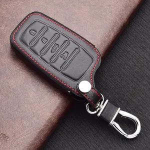 Wenn der wichtigste Leder -Autoschlüsselschutztoyota Land Cruiser LC300 Fortuner Hilux Harrier Camry Mirai Corolla Venka 10 Hauptverkaufsschlüsselabdeckung Hilux Leder - №6
