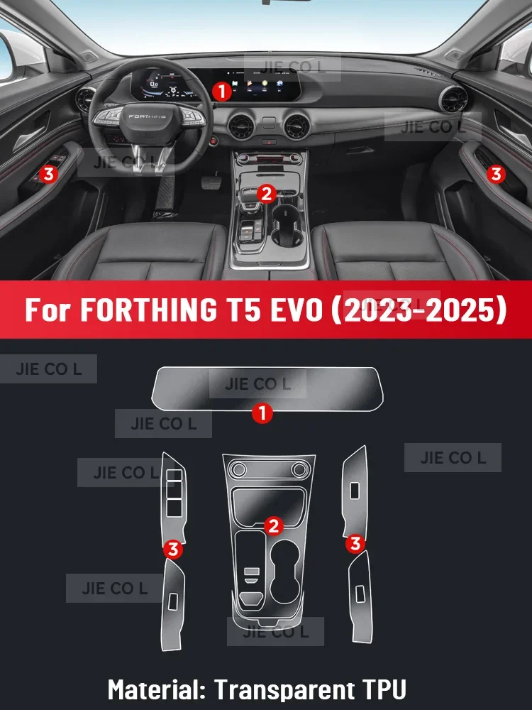 Auto Central Control TPU Navigation Anti Scratch Interior Protection Film Navigation For Forthing T5 EVO 2023-2025 Accessories