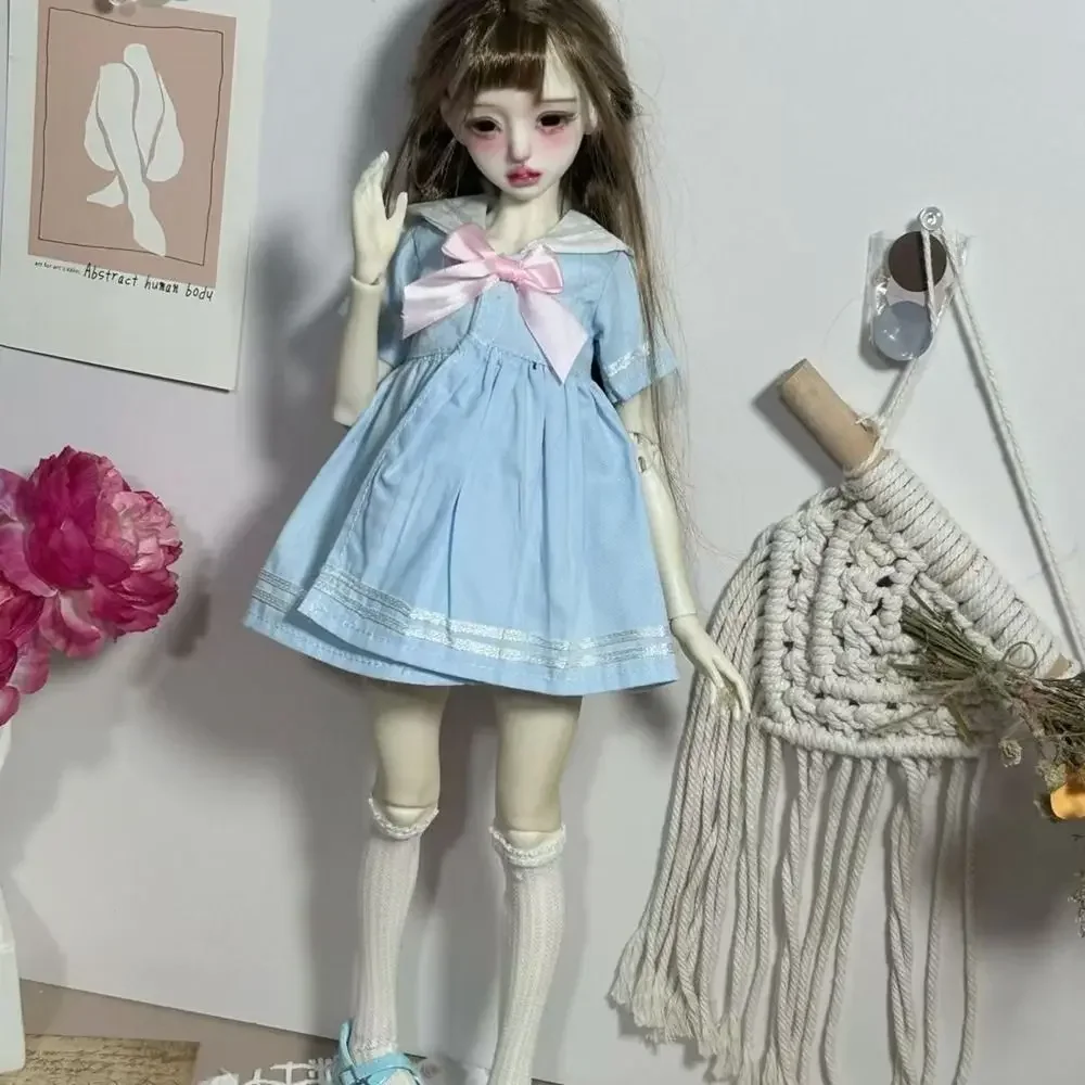 Handmake Doll Sailor Suit Fashion DIY Accessories Doll College Dress Mini Elegant Casual Clothes for 1/4 1/6 BJD 30/45cm Dolls