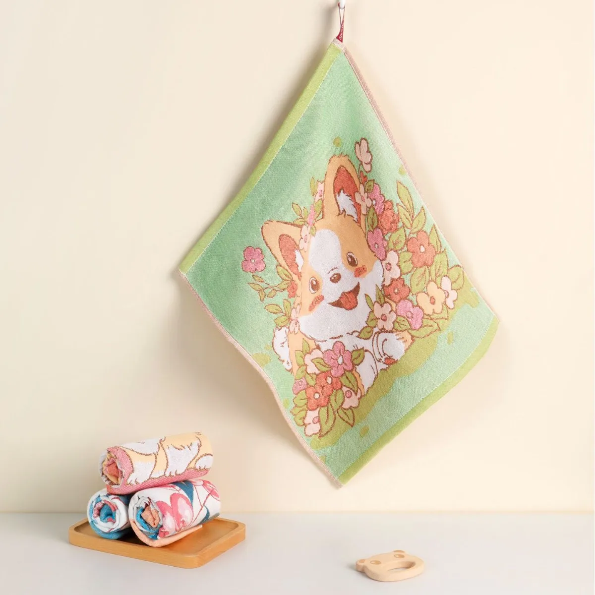 مناشف شاش قطنية كرتونية، مناشف أطباق، زهور، للحمام والمطبخ، 35*40 سم، رقيقة، 4 قطع، 26 أنماط