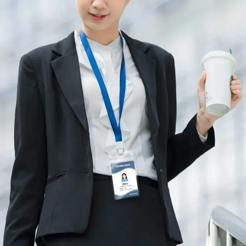 10/1Pcs Clear ID Card Badge Holders Waterproof Resealable Business Bus Bank Credit Card Protector Cover for Office School