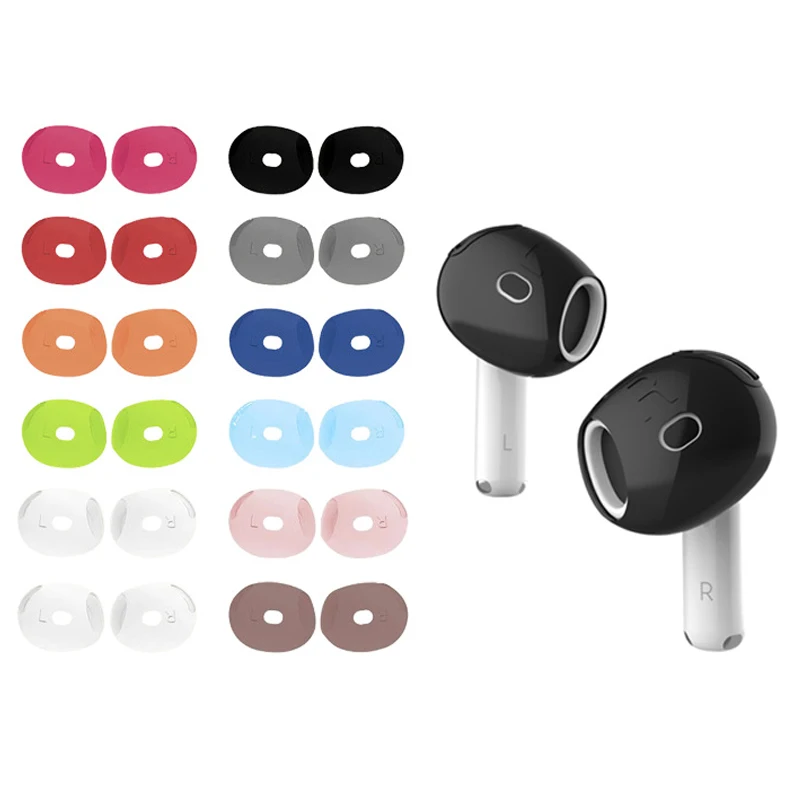 1Pair Silicone Ear Pads For Airpods 4 Case Wireless Earphones Protective Ear Caps Covers Airpods 4 Earpads Eartips