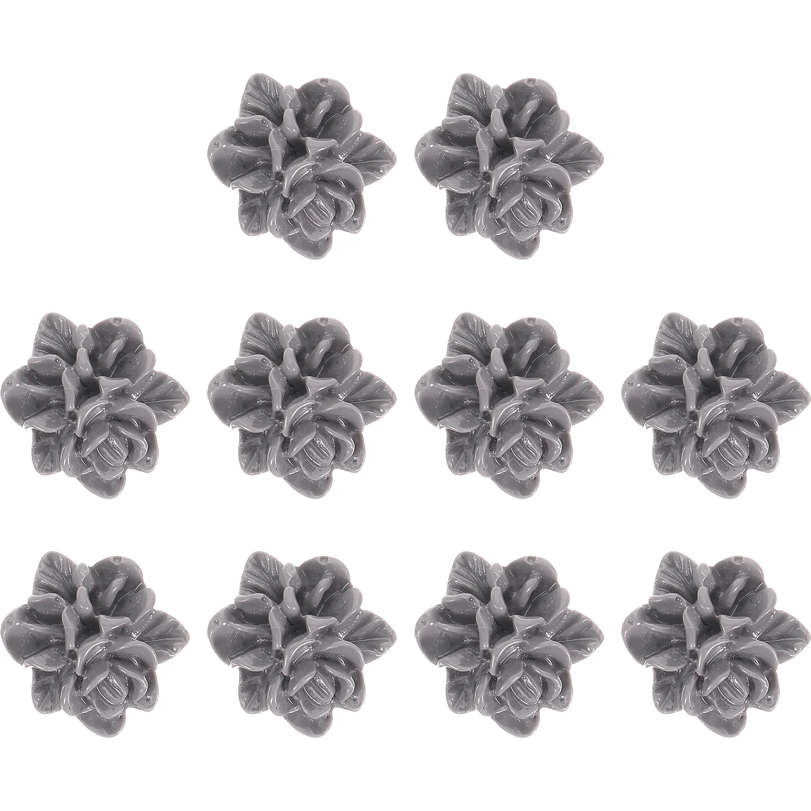 10 Pcs Decor Headdress Accessories Flowers Resin Charms Crafts Ornaments DIY Miniatures for