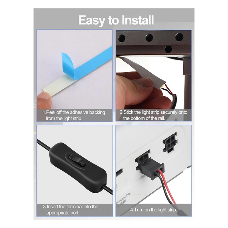 ملحقات الطابعة ثلاثية الأبعاد 24 فولت COB Light Bar Kit لملحقات A1: COB Light Bar مع Switch-A50M