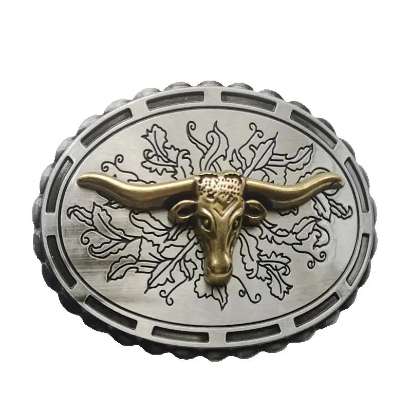 1pcs Luxury zinc alloy Bull&Horse racing trainer belt buckle for daily suitable for 4cm wideth snap on belt with continous stock