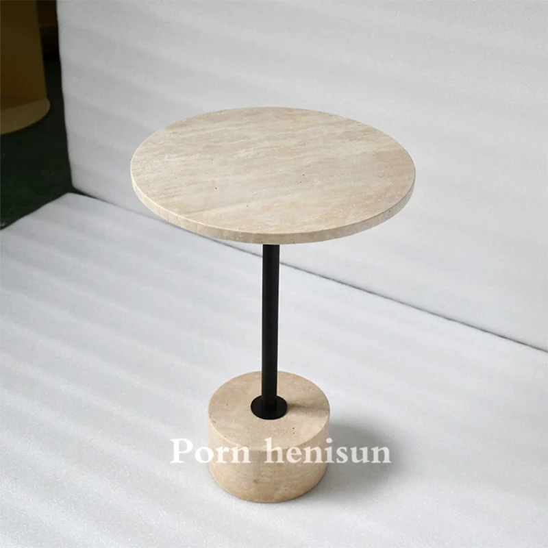 북유럽 동굴 돌 가장자리 조명 럭셔리 현대 대리석 코너 테이블 인터넷 연예인