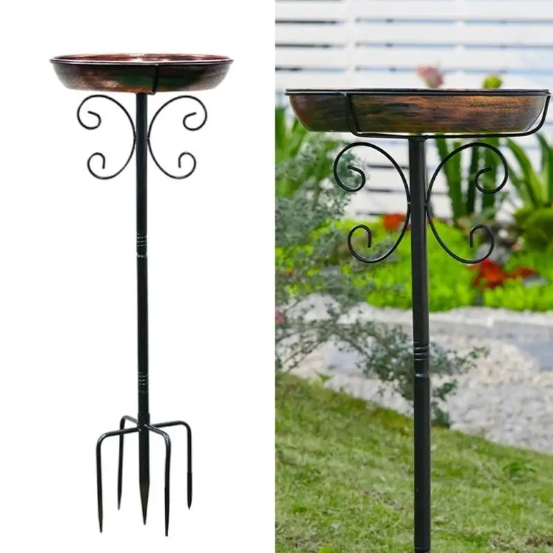 Iron Bird Bath for Backyard Decors Provide Clean Water Source for Birds 