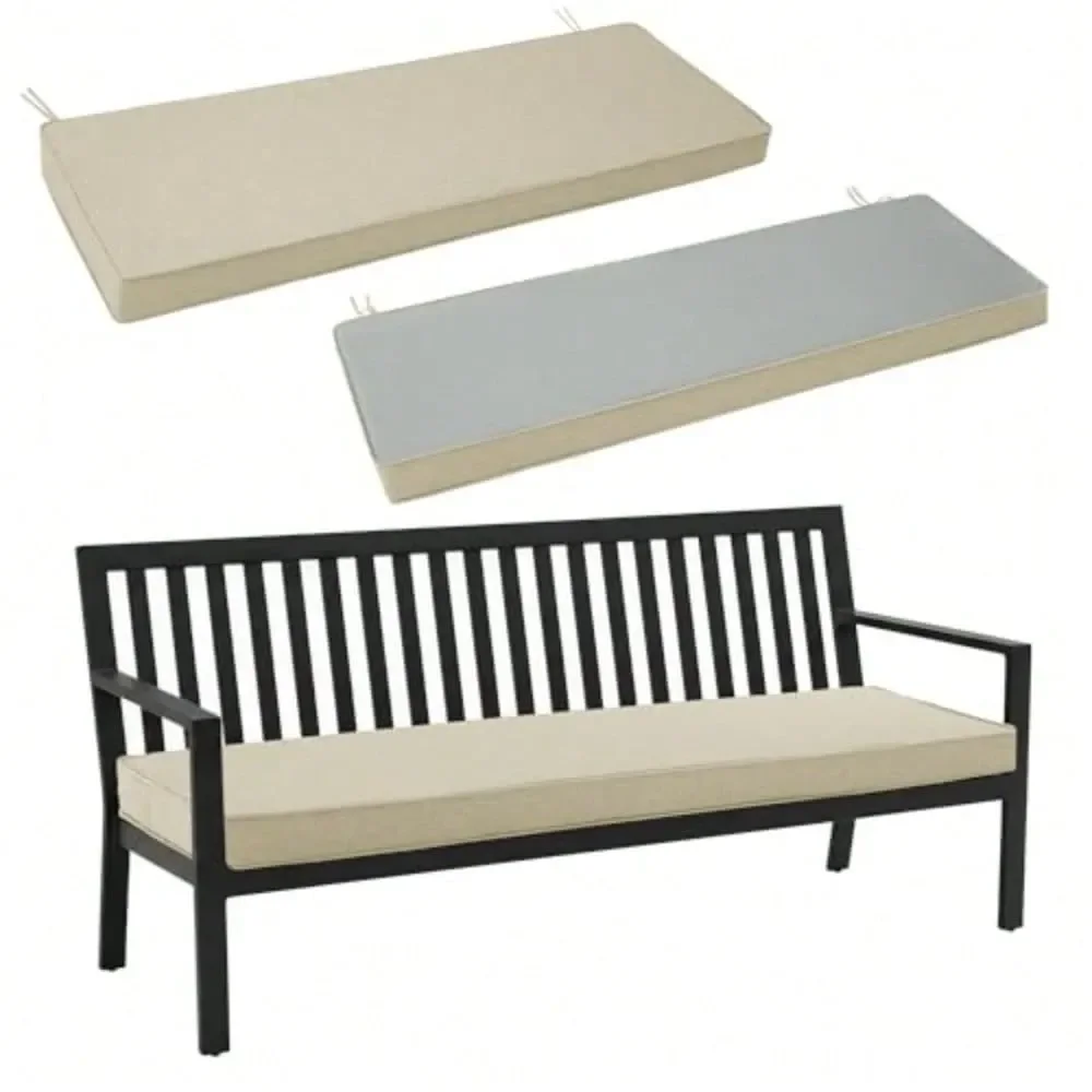 

Bench Cushion WaterResistant And FadeResistant Porch Swing Cushions With Ties Patio Furniture Seat Pads For Garden Loveseat Set