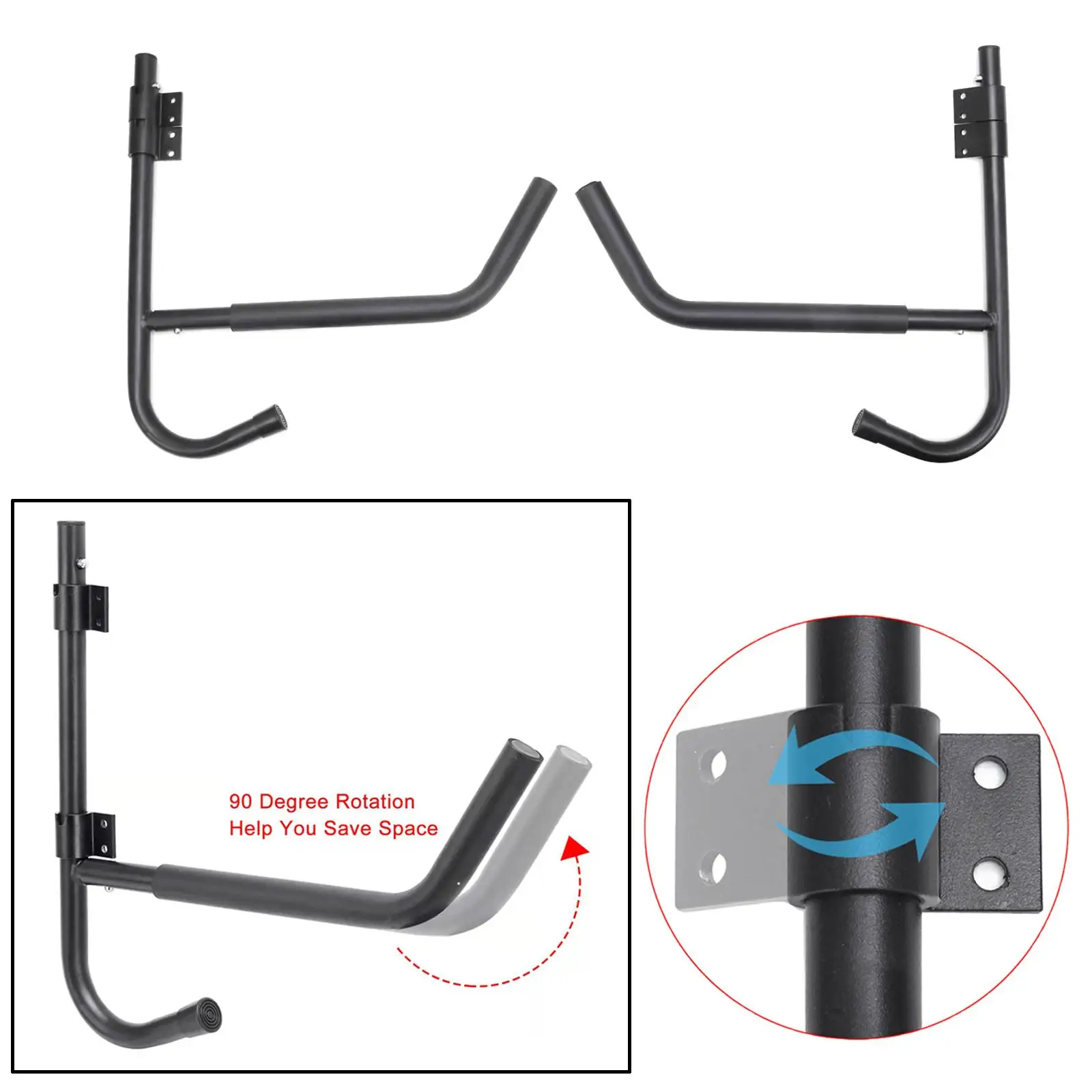 

Wall Mounted Kayak Rack Storage Folding Hanger Kayak Ladder Kayak Holder Indoor Outdoor