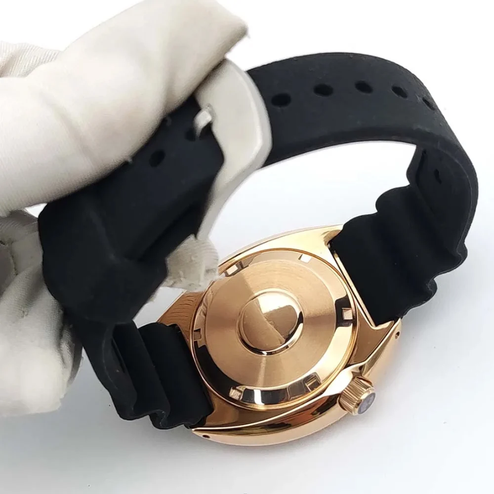 Luxury 45MM Automatic Movement NH36 Rose Gold Case Sapphire Men\'s Watch Mechanical Waterproof Luminous Watch