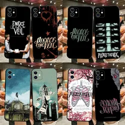 Band P-Pierce The V-Veil Phone Case For iPhone 15,14,13,12,11,Plus,Pro Max,XS,X,XR,SE,Mini,8,7 Soft Silicone Black Cover
