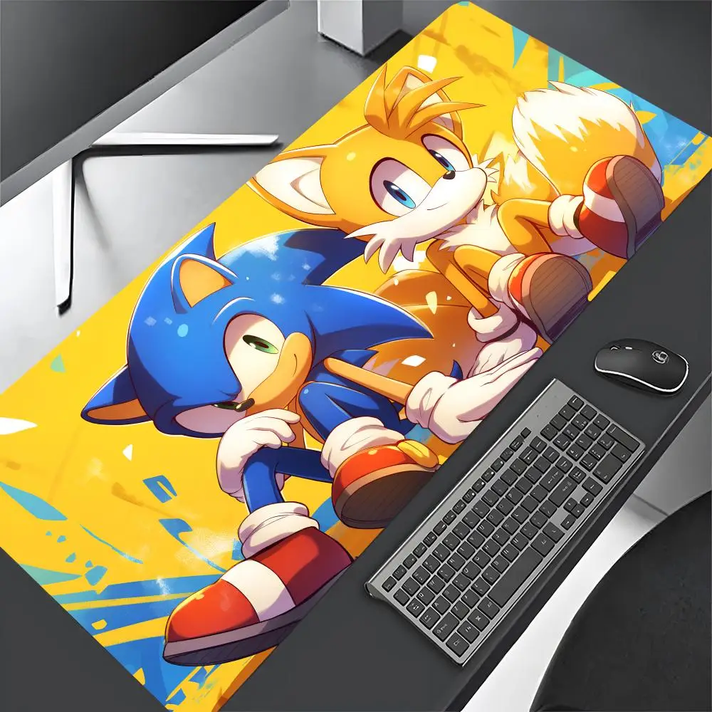 S-Sonic The H-Hedgehog Mouse Pad Gaming Mousepad Large kawaii 900x400mm MouseMat Gamer Mause Carpet PC Desk