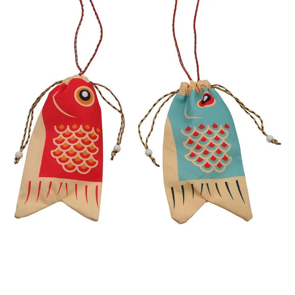 Retro Pendant Small Item Bag Car Hanging Graduation Gift Japanese Style Sachet Koi Carp Blessing Bag Coin Purse Jewelry Bags