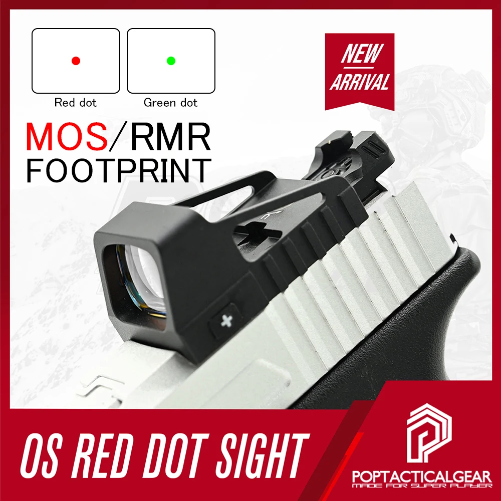 

OS Mini Red Dot Sight Collimator Rifle Reflex Sight Scope with MOS Footprint Original Markings 20mm Mount For Airsoft Hunting