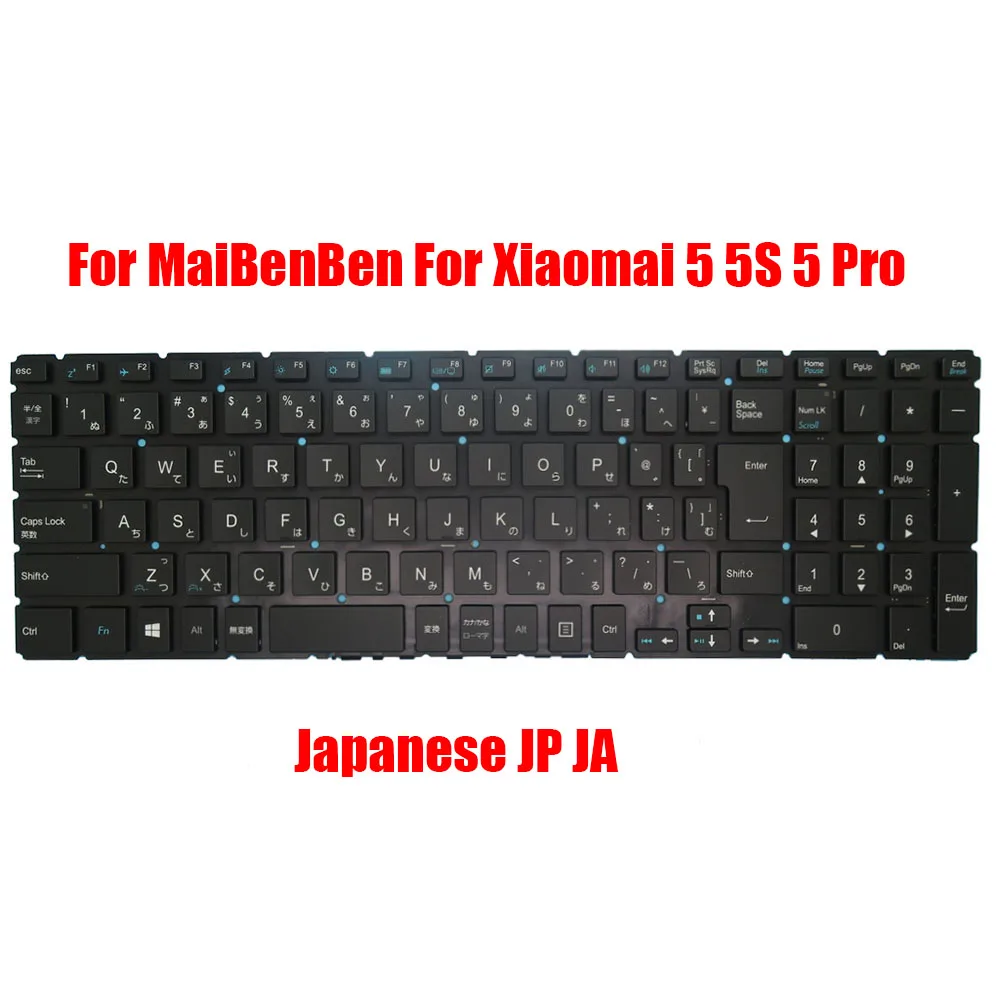 US JP Laptop Keyboard For MaiBenBen For Xiaomai 5 5S 5 Pro English Japanese Black New