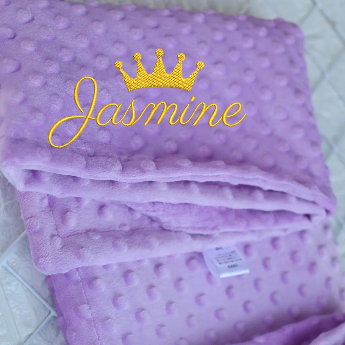 Personalized Embroidery Name Fleece Baby Birth Blanket Announcement Baby Blanket Custom Embroidered Blanket  Baby Shower Gift