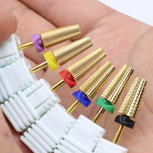 Imagen 2 del producto Brocas de fresado de clavos de acero de tungsteno dorado 5 en 1 de doble uso manual, carburo multifuncional con alta dureza para un largo plazo