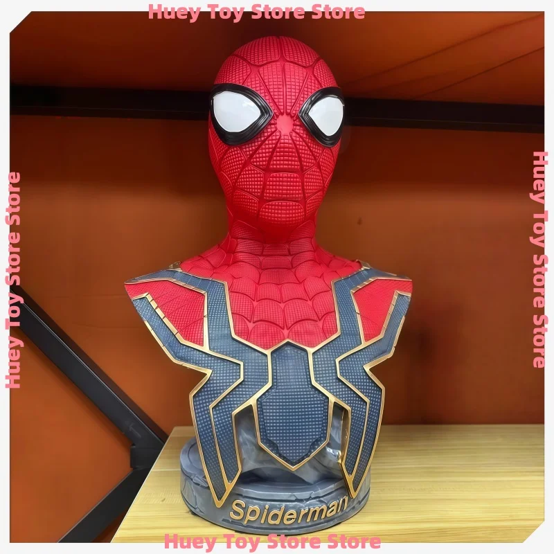 

Superhero Spiderman Iron Man Black Panther Figure Bust Resin Statue Spider Man Collection Model Home Ornaments Desk Decor
