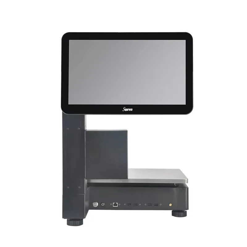 AI Smart Capacitief Scherm All-in-one Weegschaal Kassaapparaat voor Supermarkt Versvoedsel Detailhandel Fruit Gekookt